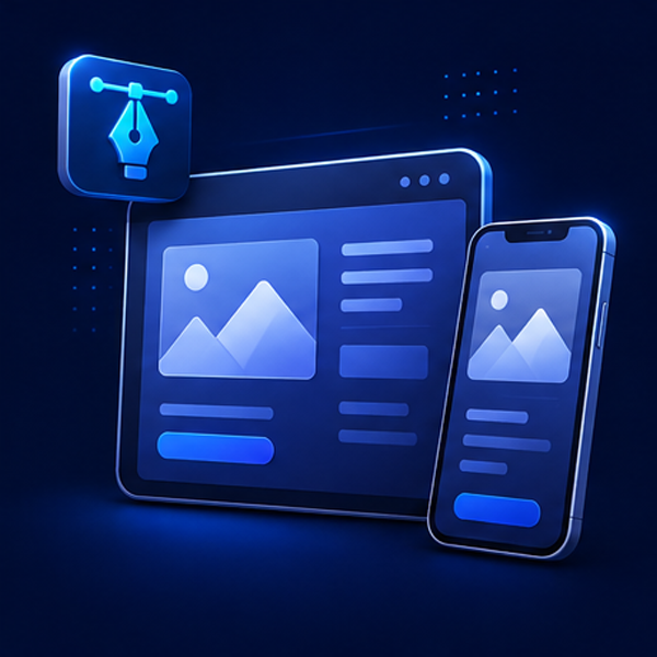 Designer working on a digital interface